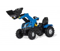 Vaikiškas minamas traktorius su kaušu vaikams nuo 3 iki 8 m. | rollyFarmtrac New Holland | Rolly Toys 